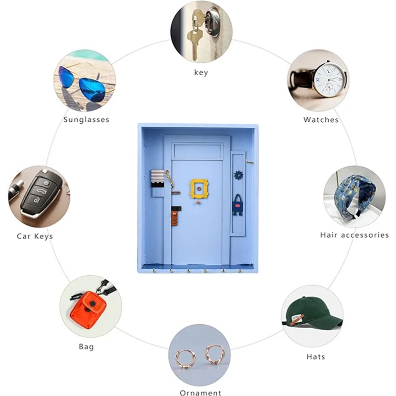 AEE8 キーホルダー ドアフレーム キーホルダー かわいいホームギフト、手作りキーフック、ヴィンテージホーム装飾壁、オーガナイザーメールホルダー