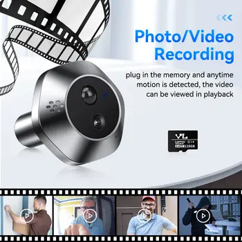 3MP Smart Life Tuya 1080P WiFi zvonek s kukátkem, 5000mAh baterie, PIR detektor pohybu, IR Alexa Google digitální prohlížeč 8 nejlepší prodej kukátko Wi-Fi - №7