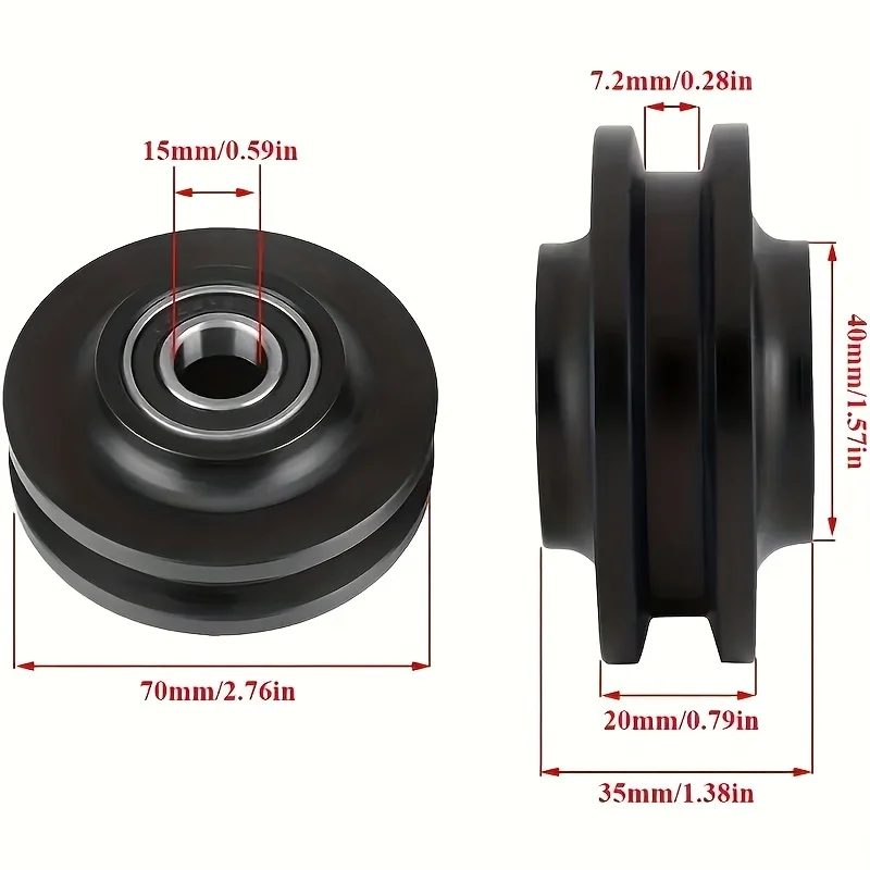 Sliding Barn Door Wheel Heavy Duty Cabinet Window Pulley Roller Quiet Sliding Door Track Perfect For DIY Barn Door