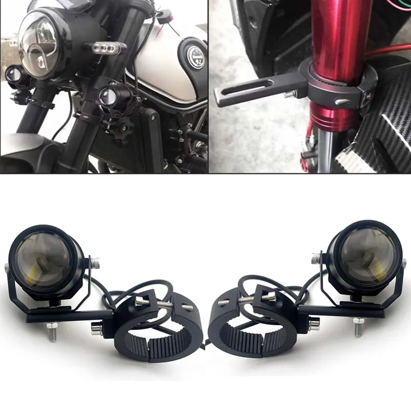 

Motorcycle ATV electric vehicle lens high and low beam auxiliary Light Fog Light Spotlight Spotlight Mount Bracket for Fork Atv.