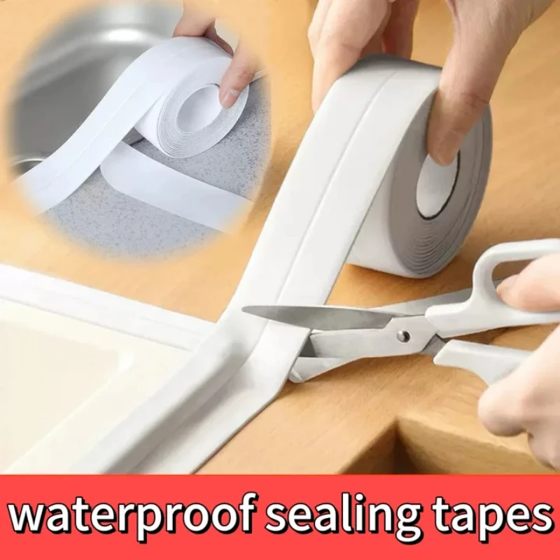 3.2M Bath Caulk Tape Self Adhesive PVC Oil-Proof Kitchen Sink Edge Corner Wall Sticker Waterproof Toilet Sealing Strip Tape