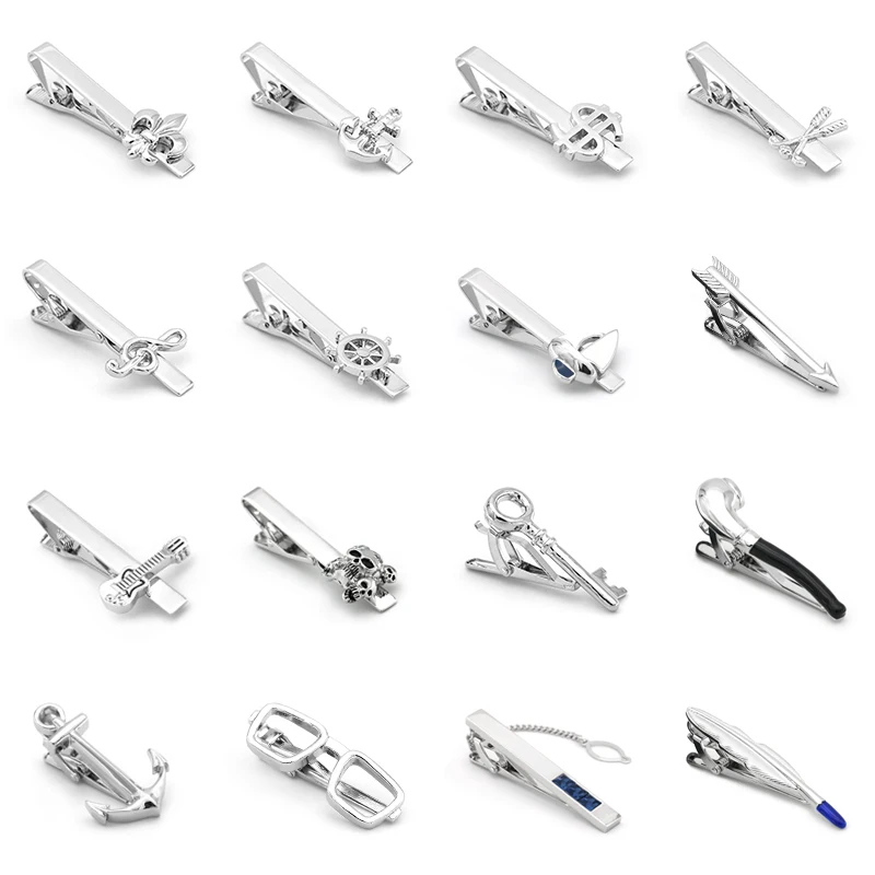 

Зажимы для галстуков iGame Fashion из качественной латуни, различные варианты дизайна, дизайн в виде якоря, для мужчин.