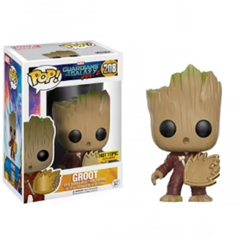 FUNKO POP Anime Marvels of The Galaxy Grootted The Avengerrs the Groot280 Action Figure Collection Model Toy for  Gift