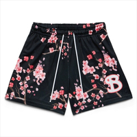 Summer Men's Quick-drying Shorts Comfortable Casual Cherry Blossom Shorts Moto American Fashion Trend Sports Basketball Shorts