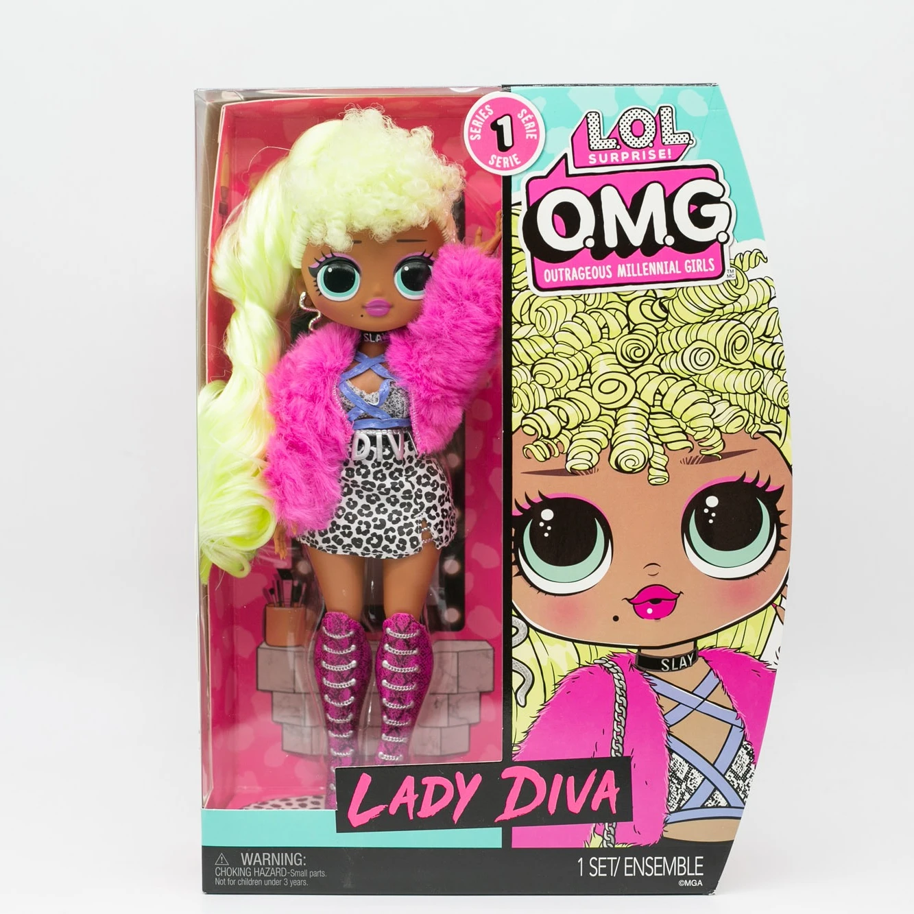 MGA LOL SURPRISE OMG Fashion Doll Long Hair Dress Up Big Sister LADY DIVA Exquisite Birthday Gift Box Set Fashion Figure