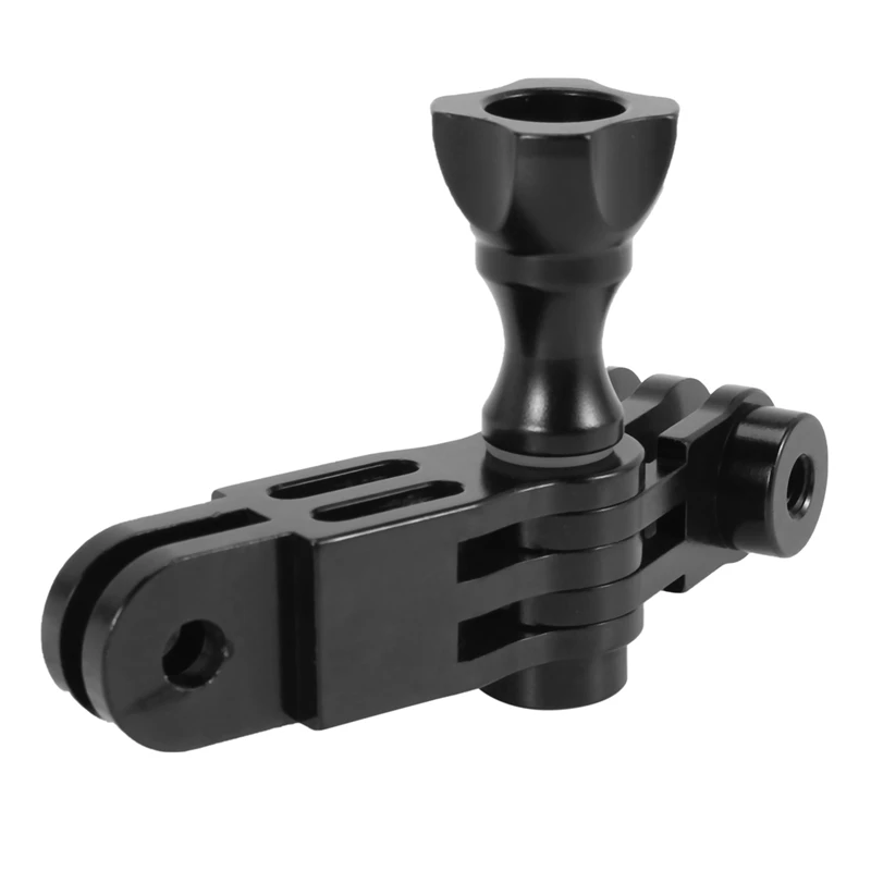 2X CNC سبائك الألومنيوم ثلاثة اتجاهات محور الذراع محول تركيب ل GOPRO بطل 1 2 3 3 + 4 5 جلسة/شاومي يي/SJ/Gitup الأسود