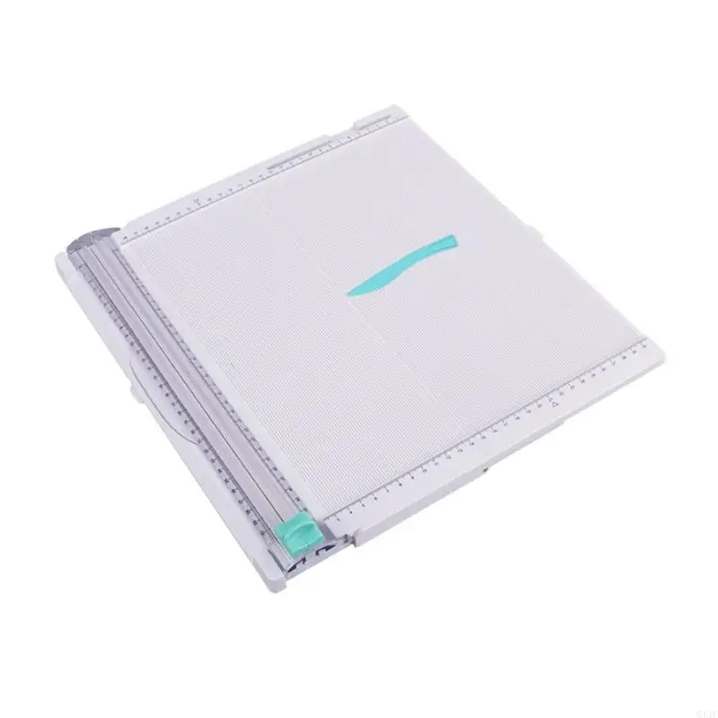 Q1JF Paper Trimmer Board puntuación guía transparente regla Escala centímetro