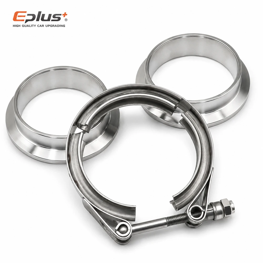 304 Edelstahl V-Band Klemme Männlich-Weiblich Flansch-Kit Auspuffrohr V-Typ Klemme für Auto-Abgasanlage Turbo Schalldämpfer Downpipe