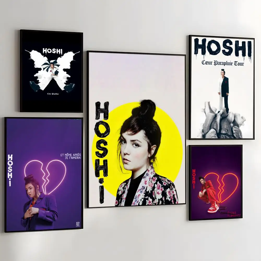 H-HoShi-I Painting Calligraphy Self Adhesive Wall Art Waterproof Print For Bedroom Living Room Hallway Home Decor
