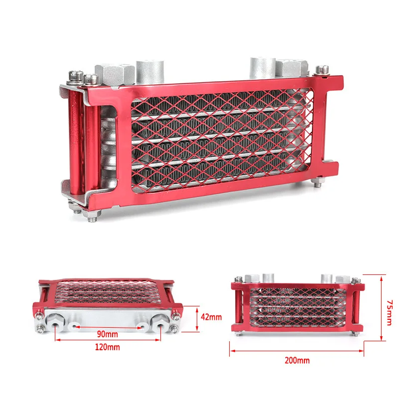 

4-Color Oil Cooler Radiator Kit with Fuel Pipe & Screws for Monkey Bike & High Sais Off-road Motorcycle Modification