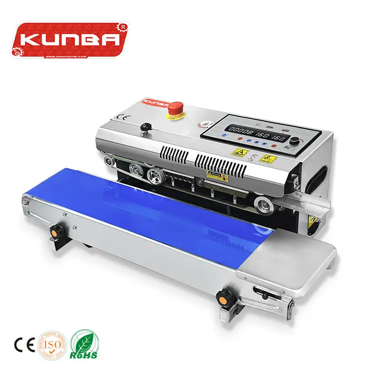 

KUNBA SMT-150W Digital Temperature Control Basic Continuous Thermal Horizontal Automatic Seal Maker Packing Bag Sealing Machine