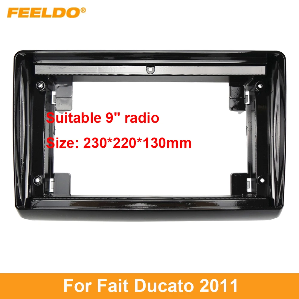 FEELDO Car 2Din Audio Face Plate Fascia Frame For Fait Ducato (2011+)9