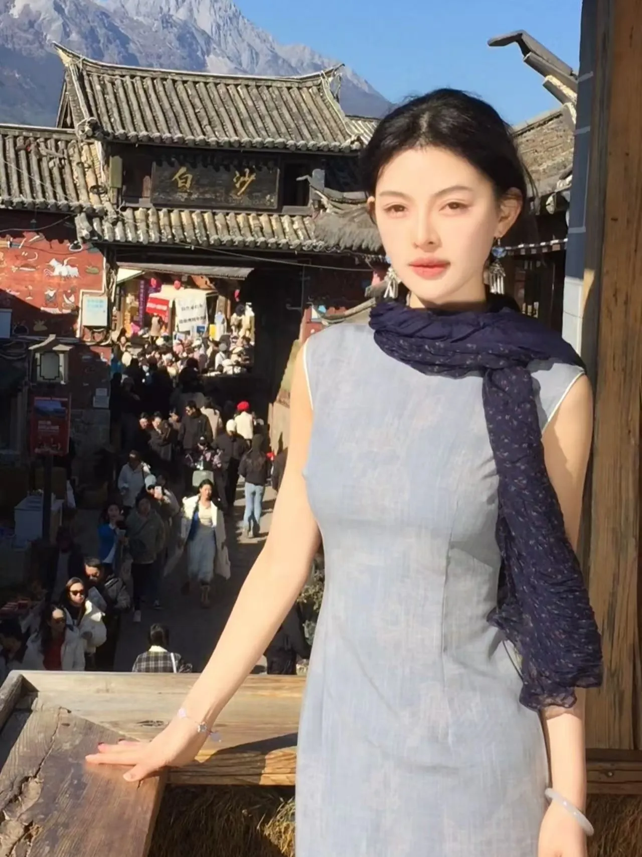 

Сине-белое платье-бальное платье 20 см, ретро, однослойное, дышащее, средней длины, для весны-лета, новинка