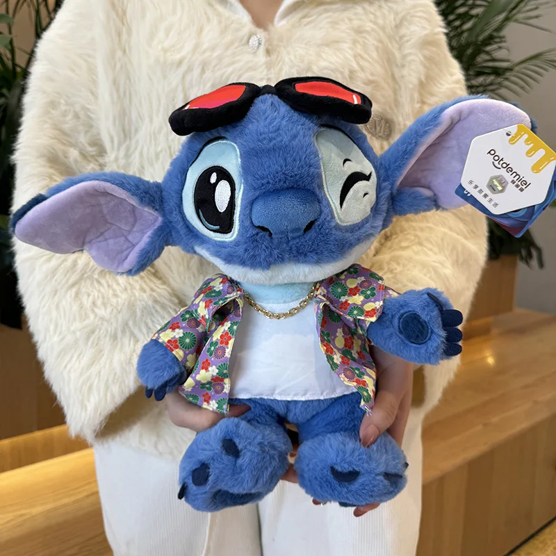 30cm 100% Genuine Disney Kawaii Stitch Cool Style Lilo&Stitch Plush Dolls Stuffed Toys High Quality Children Toy Girlfriend Gift