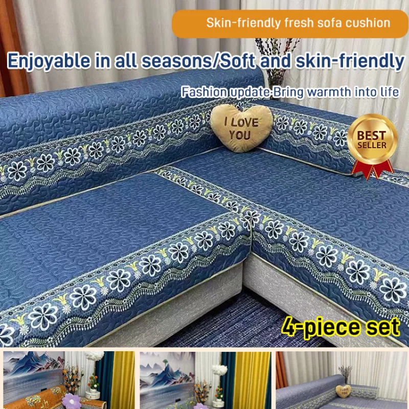 

Full Coverage Non-Slip Sofa Cushions Universal Skin-Friendly Sofa Cover All Seasons High Quality Soft Sofa Cushion