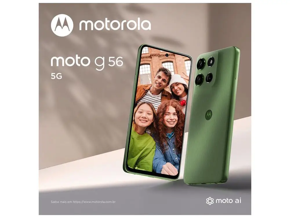 هاتف ذكي موتورولا G56 256 جيجا أخضر 5 جيجا 16 جيجا رام 6,7 بوصة عالي الدقة + كاميرا. مزدوج + سيلفي 32 ميجابكسل