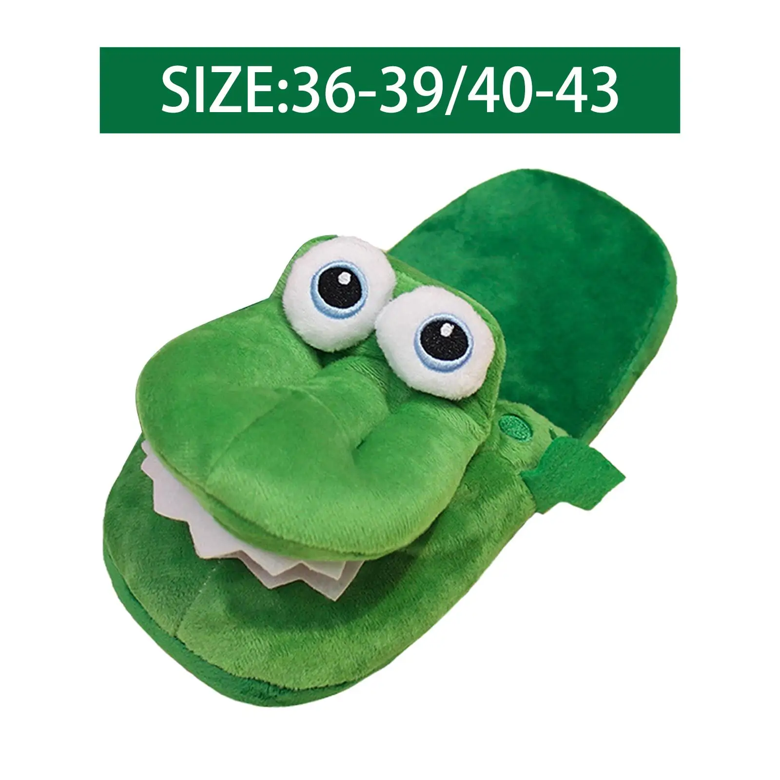 Crocodile Slippers Plush Toy Slipper Slides Shoes Furry Home Shoes with Movable Mouth for Winter Indoor Home Ladies