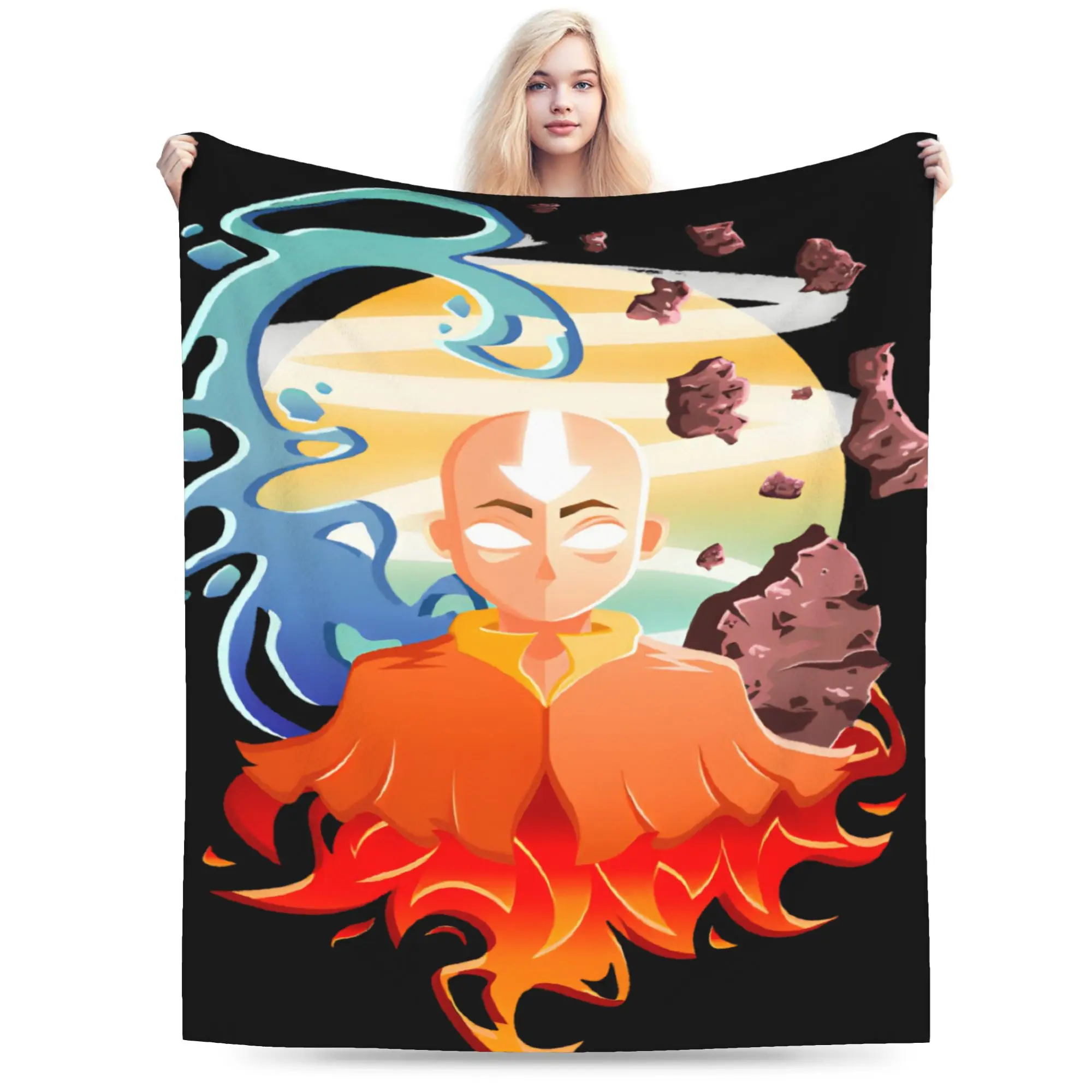 Avatars Airbenders Blanket Adults Girls  Flannel Bedding Throws For Bedroom Soft Comfy Design Quality Bedspread Gift