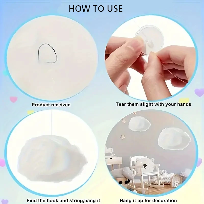 الاصطناعي الأبيض القطن سحابة الزفاف خلفية ديكور الدعائم خلفية T المرحلة DIY بها بنفسك حفلة عيد ميلاد حفل زفاف معلقة حلية