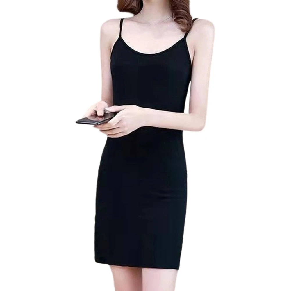 Women Spaghetti Strap Bodycon Dress Long Slip Tank Top Camisole Hip Skirt For Summer Beach Party Club Nightclub Fashion Wear
