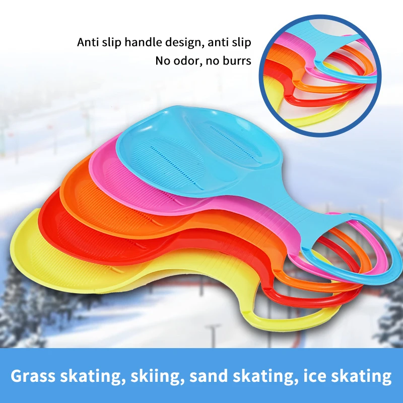 Hot Sale Snow Sled Sledge Sand Sliding Sled Large Winter Toy Skiing Board Downhill Sled Snow Luge For Kids Adults Boys Girls