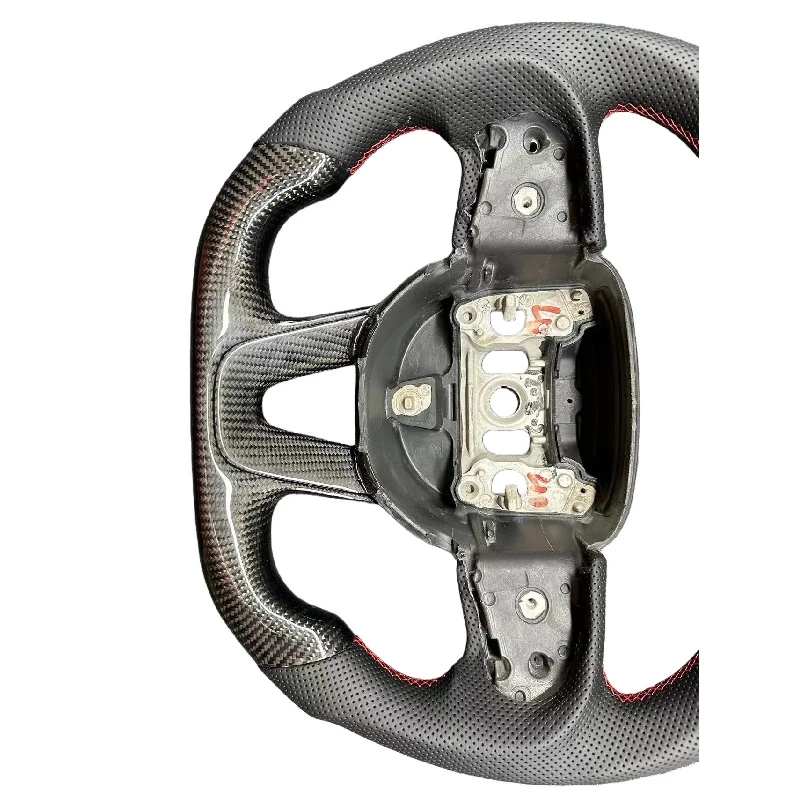 Personalized Forged Carbon Fiber Sports Steering Wheel for  SRT Hellcat Redeye with PU Leather for Trim