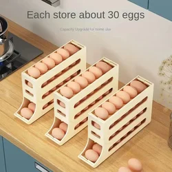 Refrigerator Egg Storage Box Kitchen Egg Box Storage Carton Rolling Egg Storage Box Large Capacity Dedicated