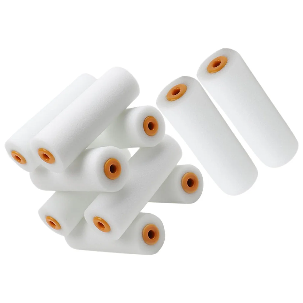 10 Pcs Rollers Paint Brush Replacement Nap for House Painting Liner Sleeve Sponge Covers White Wall Masonry