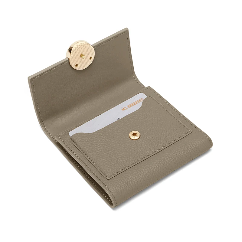 Cnoles-Petit portefeuille minimaliste pour femme, pochette élégante, porte-cartes de crédit, porte-monnaie féminin, tendance