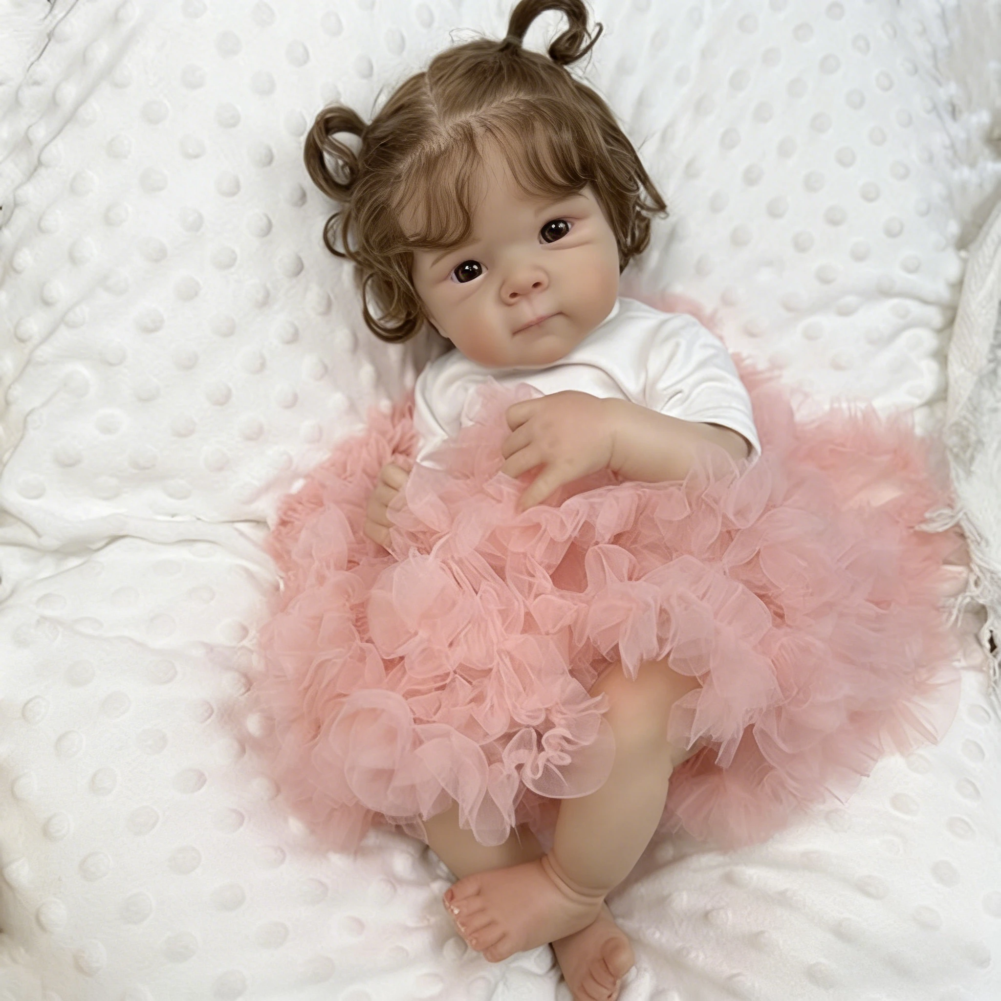 

BZDOLL 48CM Reborn Baby Doll Lifelike Vinly Limbs Cloth Body Lifelike Kid Fashion Birthday Gift Play House Bedtime Toy For Girl