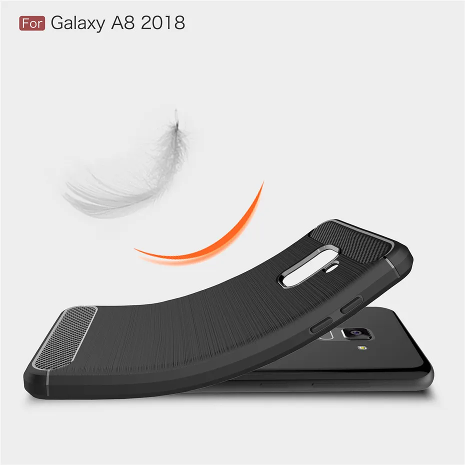 For Samsung Galaxy A8 2018 Case A530F A8 Silicon Carbon Fiber TPU Soft Silicone Case For Samsung Galaxy A8 Plus 2018 A730F Cover