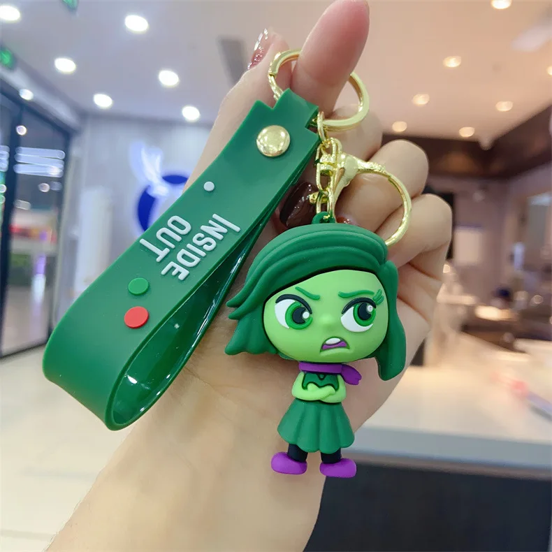 1-40PCS wholesale Inside Out keychain Plush Cartoon Character keychain Pendant Personality Creative Glue Doll Small Pendant