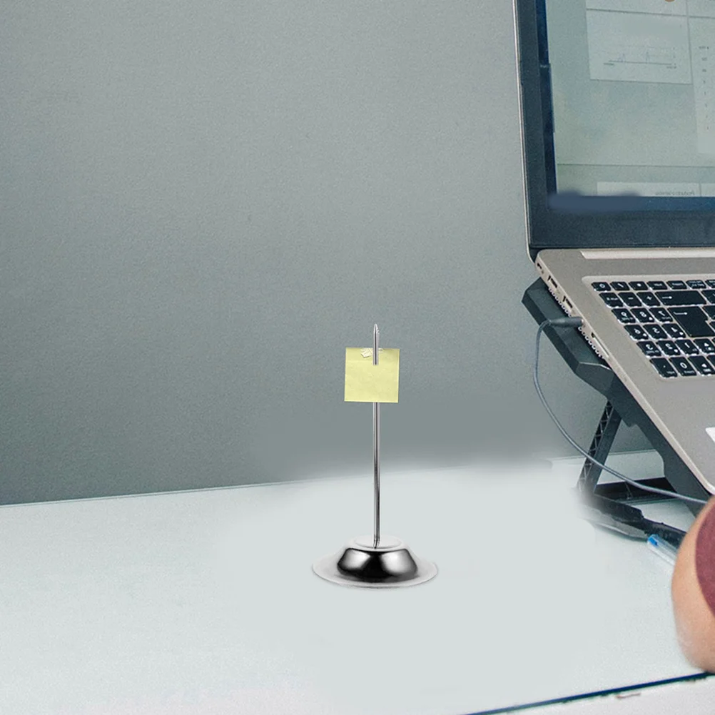 

2Pcs Stainless Steel Receipt Holder Spike Stable Restaurant Desk Organizer Bill Check Spindle Ticket Spike Memo Holder for Desk