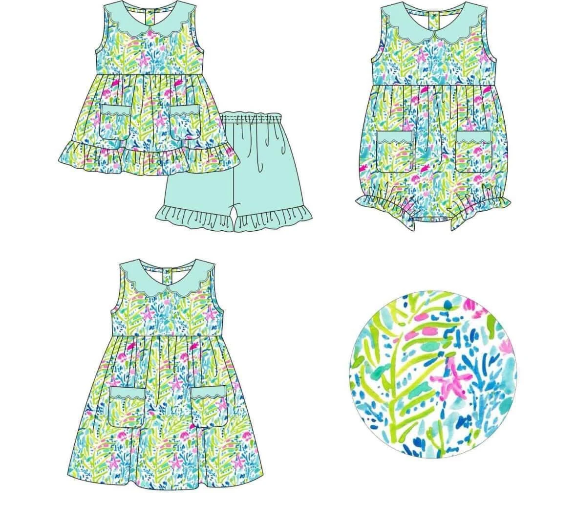 

baby girl clothes summer clothes wholesale sleeveless dress set jumpsuit sisters fashion clothes newborn girl clothes