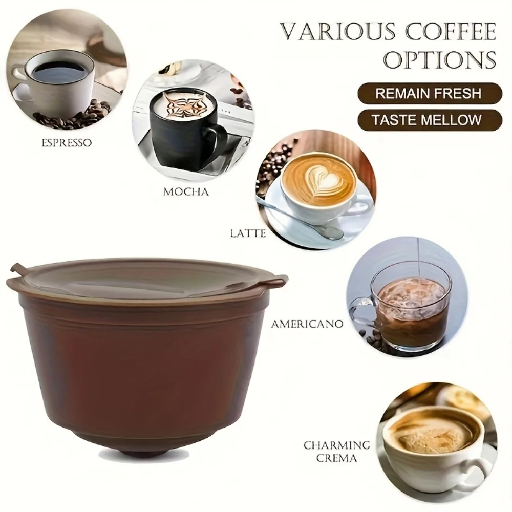 4 Reusable Coffee Capsule Filters, Suitable for Coffee Machine Filter Cup Sets
