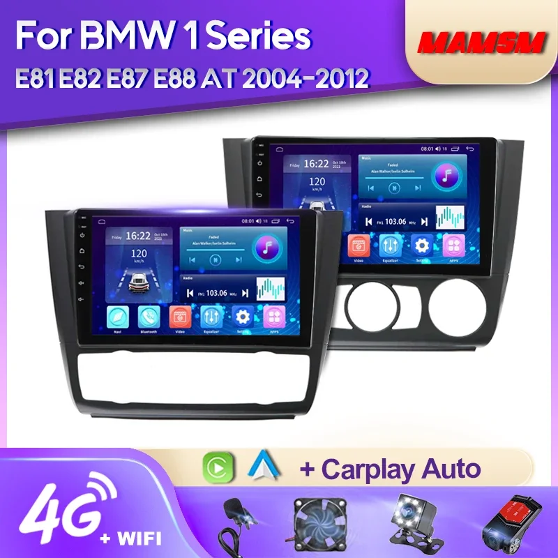 

MAMSM Android 12 Car Radio For BMW 1 Series E81 E82 E87 E88 AT 2004 - 2012 Multimedia Video Player Stereo GPS Carplay Autoradio