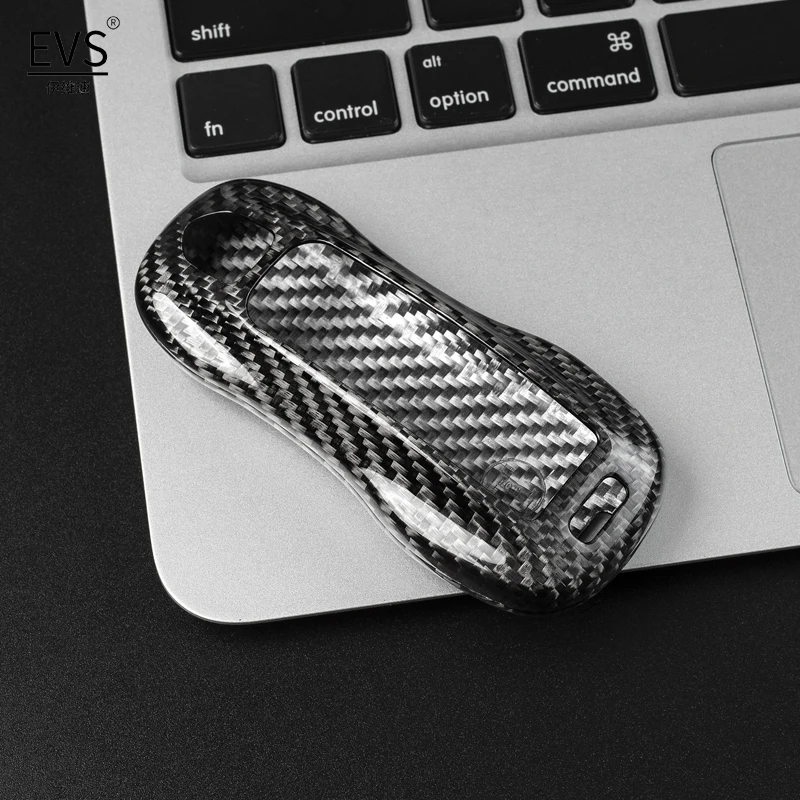 Carbon Fiber Car Key Case Fit for Porsche 911, Cayenne, Panamera, TAYCAN Smart Remote Shell, Auto Car Remote Accessory