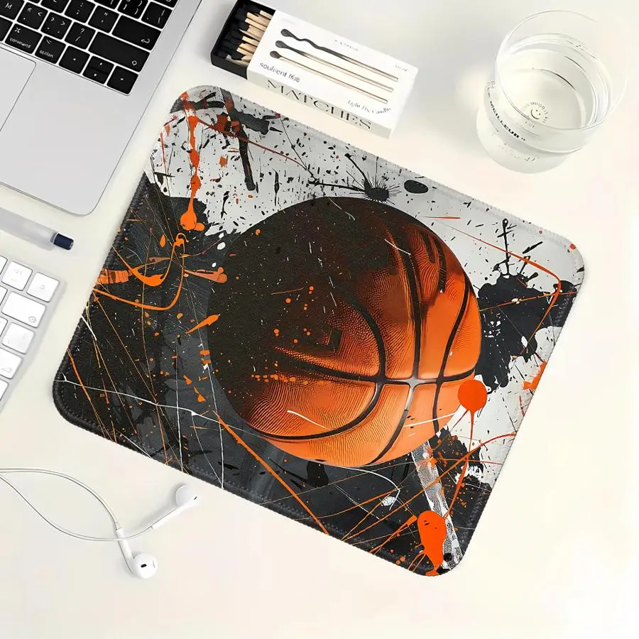 Grunge Basketball Mouse Pad Game Console Pad office Pad Computer Laptop Pad Keyboard Mouse Pad Desk accessories Waterproof
