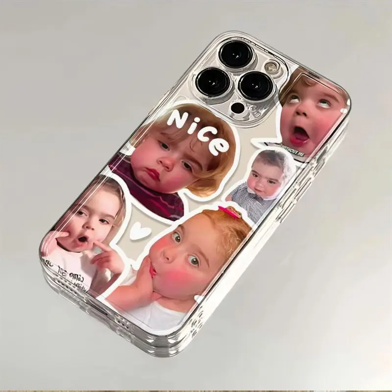 

Funny Nice Children Mobile Phone Case For iPhone 16 15 11 12 14 13 Pro Max Mini X XSMax XR 7 8 Plus SE4 16e Cute Cartoon Covers