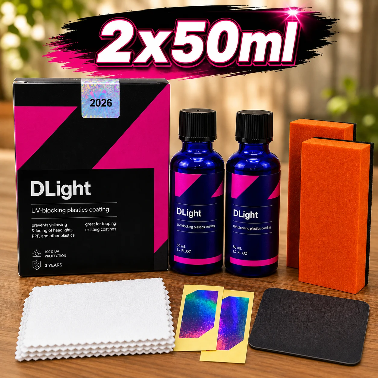 For Car CQUARTZ DLight UV Ceramic Headlight Coating Long-Lasting Protection Coating for Car Care Headlights and PPF Plastics