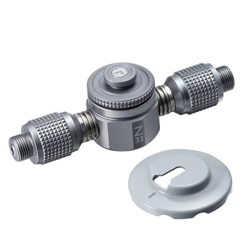 Z31 Three‑Way Gas Canister Adapter Aluminum Alloy Multi‑Outlet Connector For Flat Gas Tank Stove Conversion Fitting