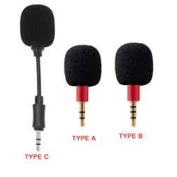 1 pc Portable 3.5mm Mini Flexible  Microphone Metal Capacitance  Microphone for Mobile Phone Computer Laptop PC Recording Mic