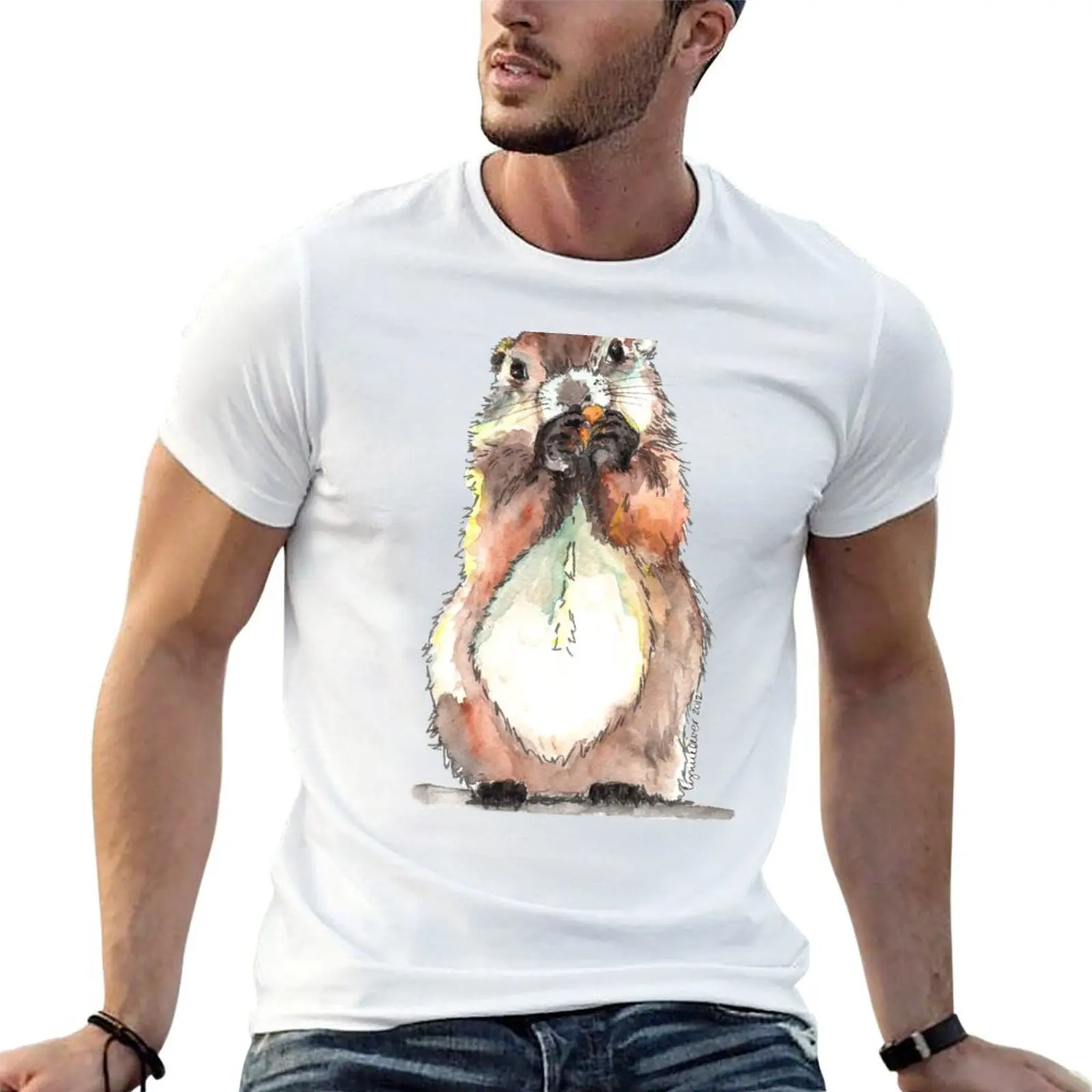 Dinky the Groundhog T-Shirt Summer Holiday Casual Tee