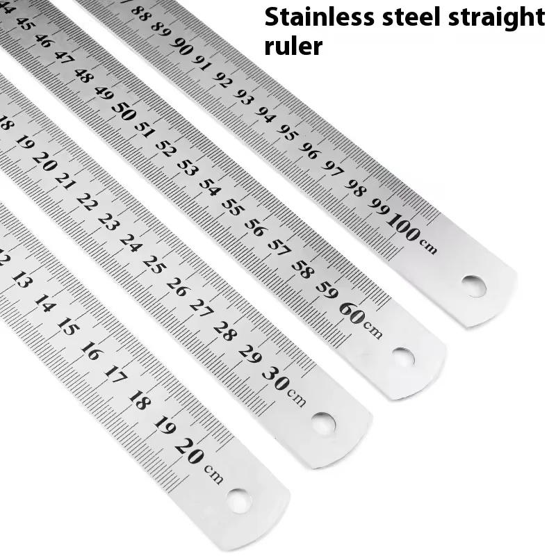 Metal Straight Stainless Steel Metal Straight Ruler Stainless Steel Ruler Stationery Drafting Supplies Precision Double Sided