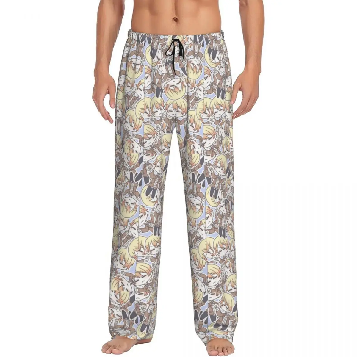 

Custom Printed Men Tsukasa Anime Tenma Pajama Pants Sleepwear Sleep Lounge Bottoms with Pockets
