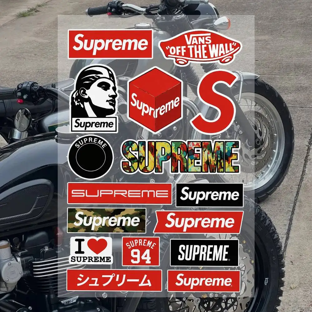A-s-supreme-es Streetwear Marken-Aufkleber-Set Wasserdichte Vinyl-Aufkleber für Laptop, Helm, Skateboard, Motorrad, Auto, Handyhülle