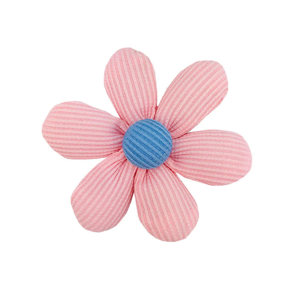 Accessoires en coton de Style pastoral, 300 pièces, 8cm, fleurs, tissu tridimensionnel à Six pétales, vêtements pour cheveux, vente en gros