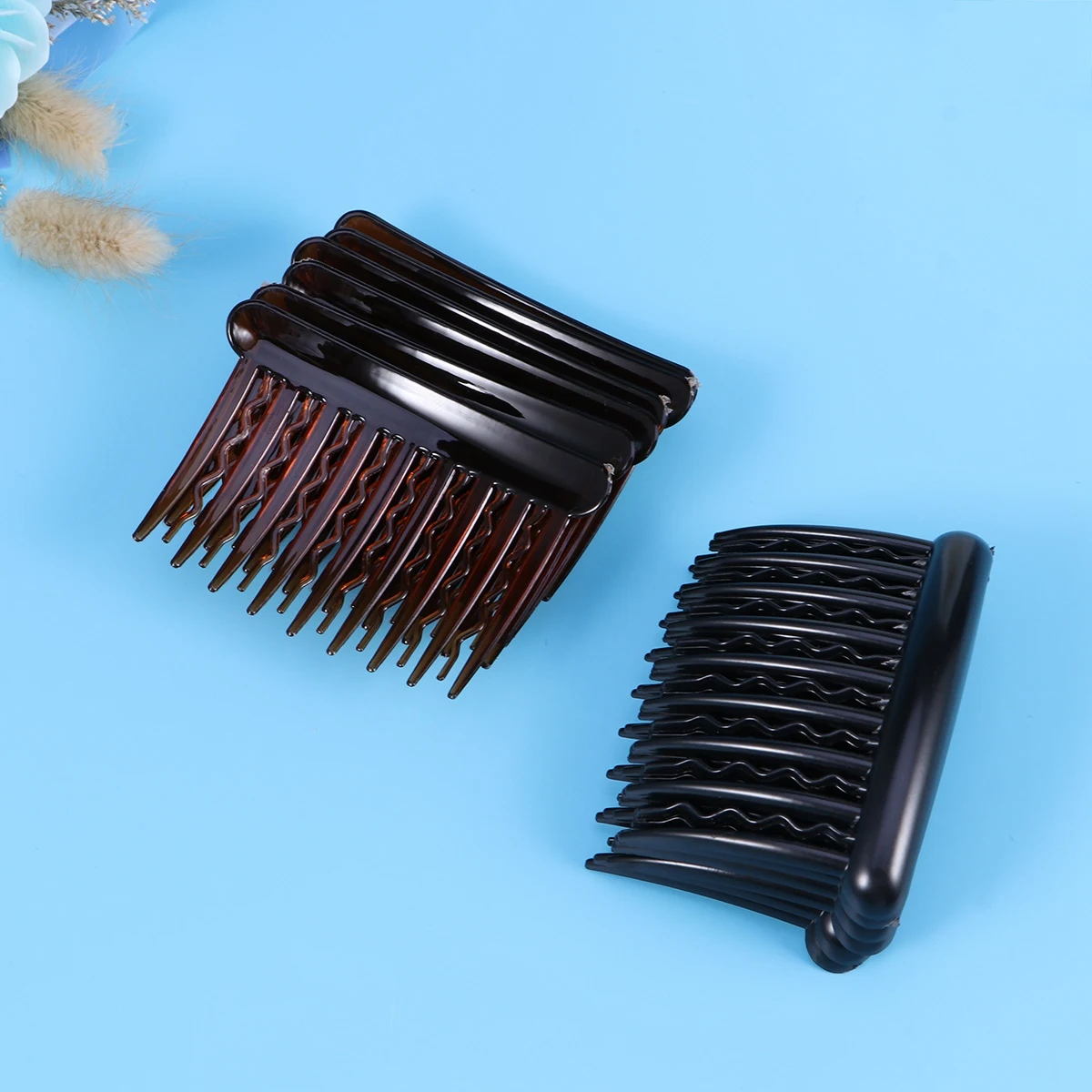 

12 Pcs Plastic Hair Comb Classic Women Clips Pin Headgear Girl Side Slide Hairclip