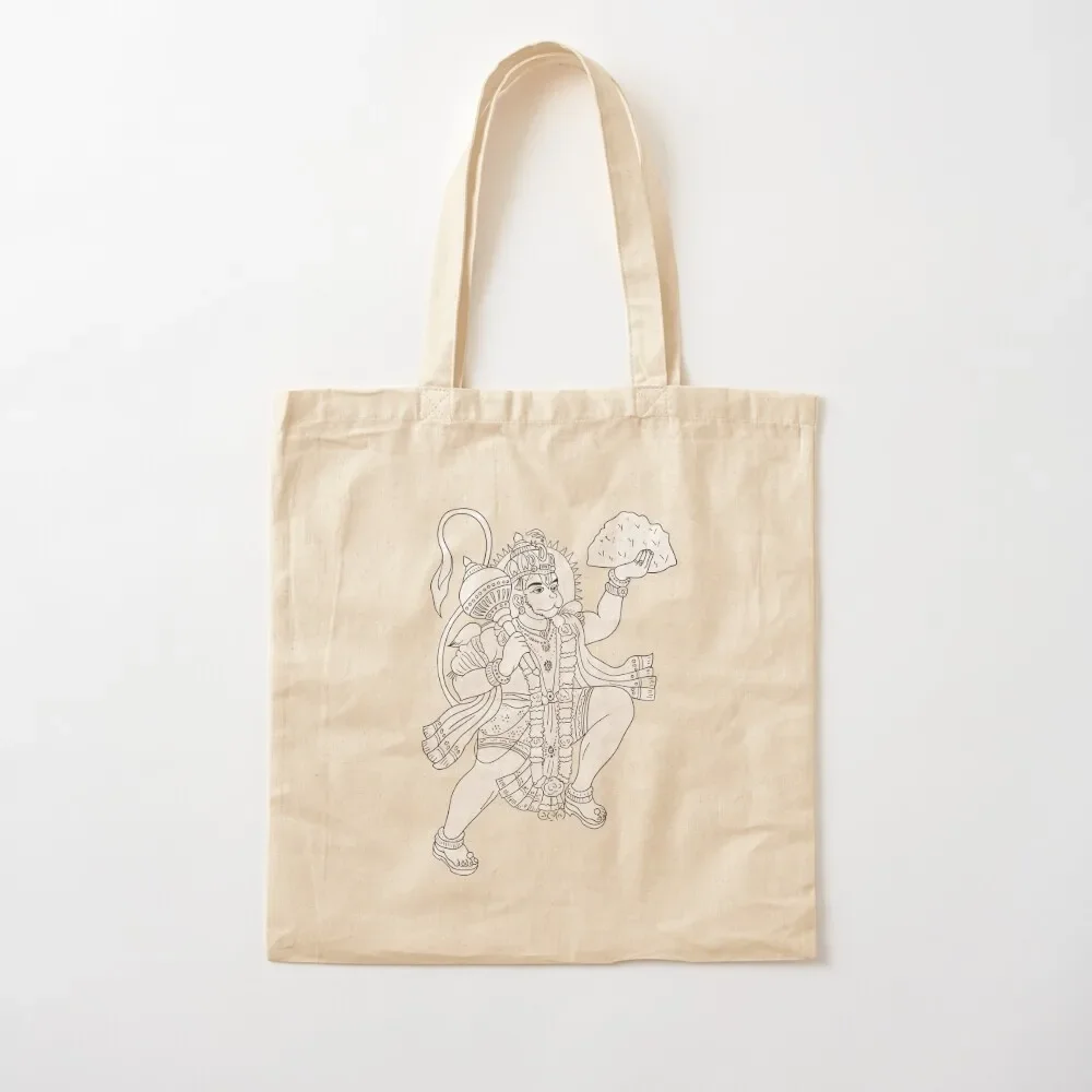 

Lord Hanuman Coloring Tote Bag cute pouch bag women bag Canvas shoulder