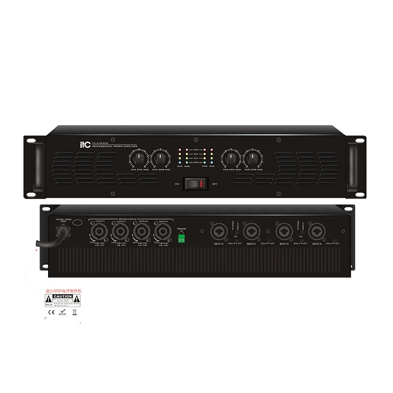 مضخم صوت ستيريو احترافي من فئة D بأربع قنوات للمسرحات المتوسطة والكبيرة والعروض الخارجية وحفلات الملاعب